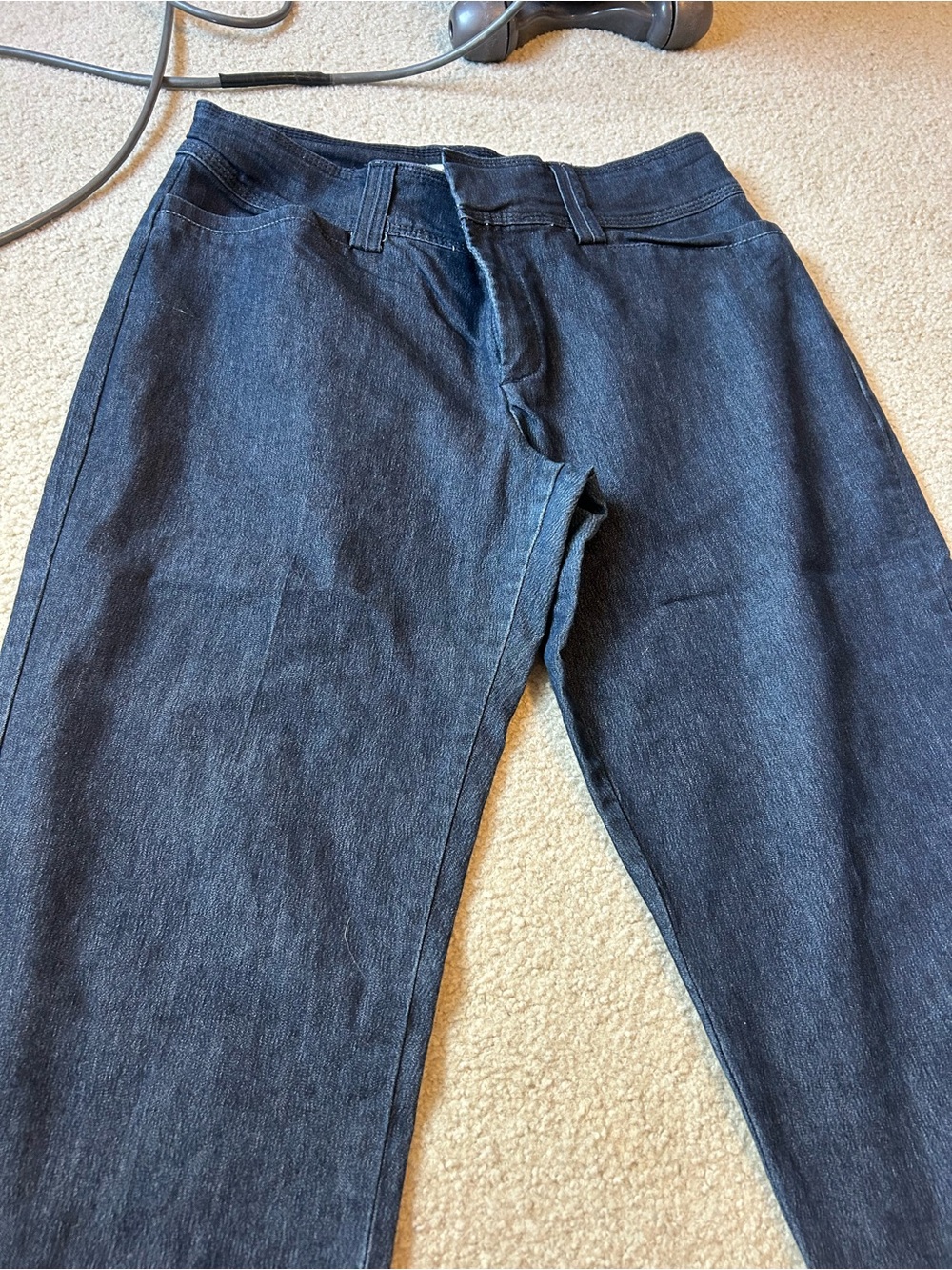 Women’s Dark Blue Stretch Cropped Jeans
